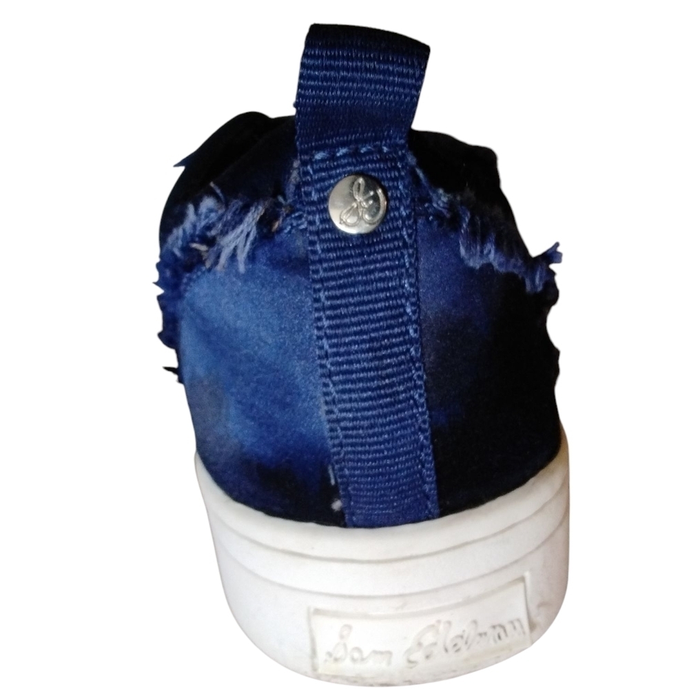 Sam Edelman Satin Blue Low-Top Sneakers Size 10 M - Picture 7 of 12